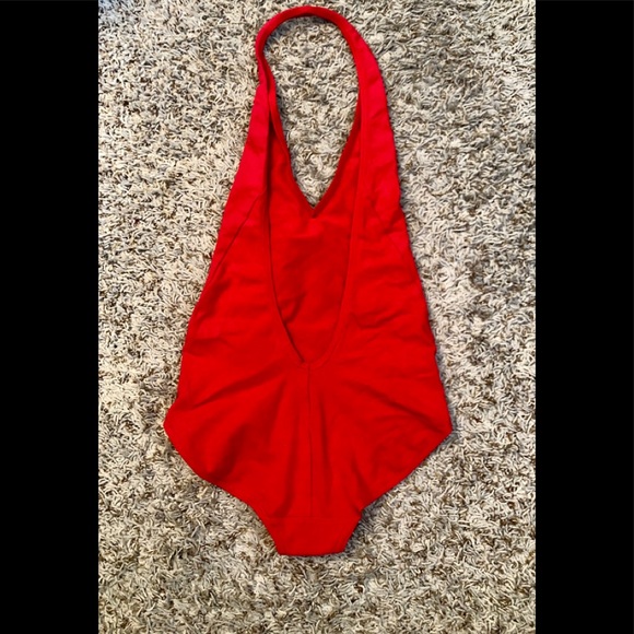 AMERICAN APPAREL V Neck Halter Leotard - Picture 2 of 4